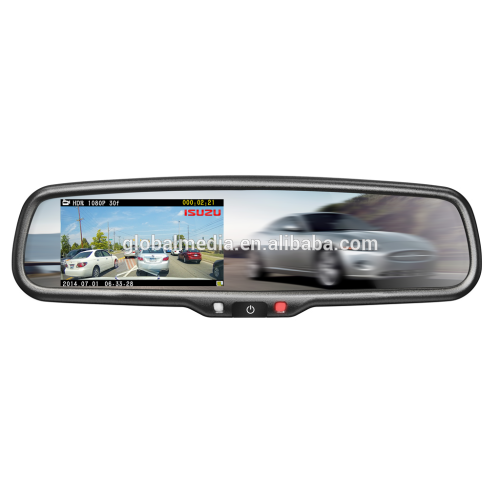 Car rearview mirror with 4.3 inch LCD dash cam 1080P HD video recording Ambarella A7 DVR with camera